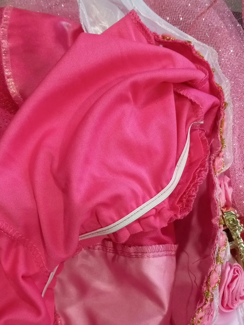 Disney Sleeping Beauty Pink and Gold Princess Dress Costume - Picture 13 of 16